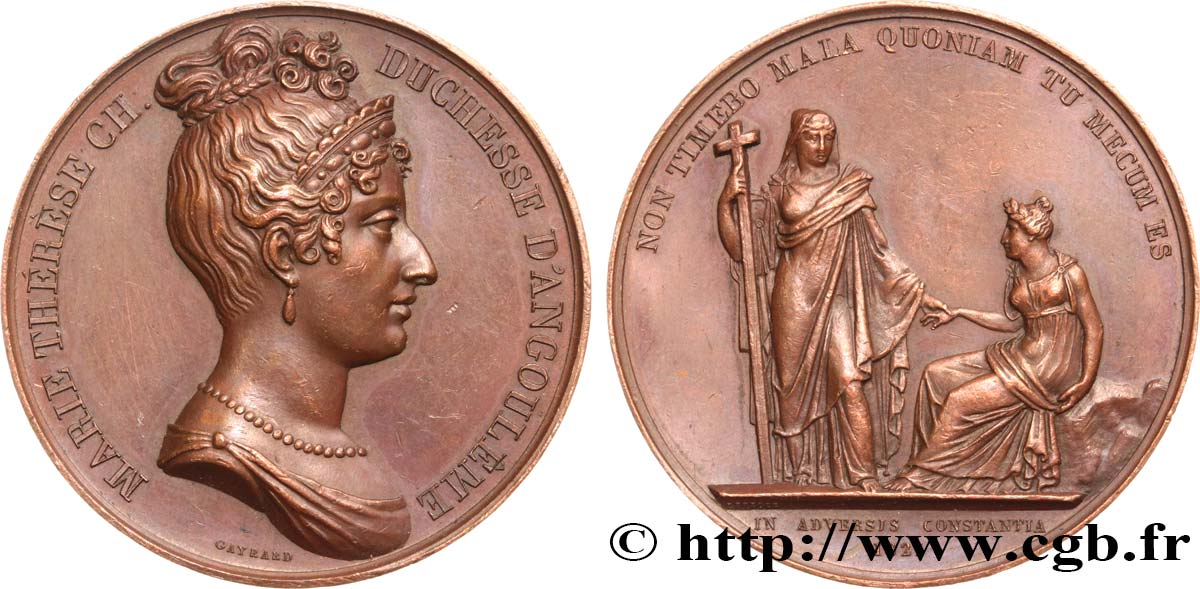 LOUIS XVIII Médaille, Marie-Thérèse Charlotte de France AU