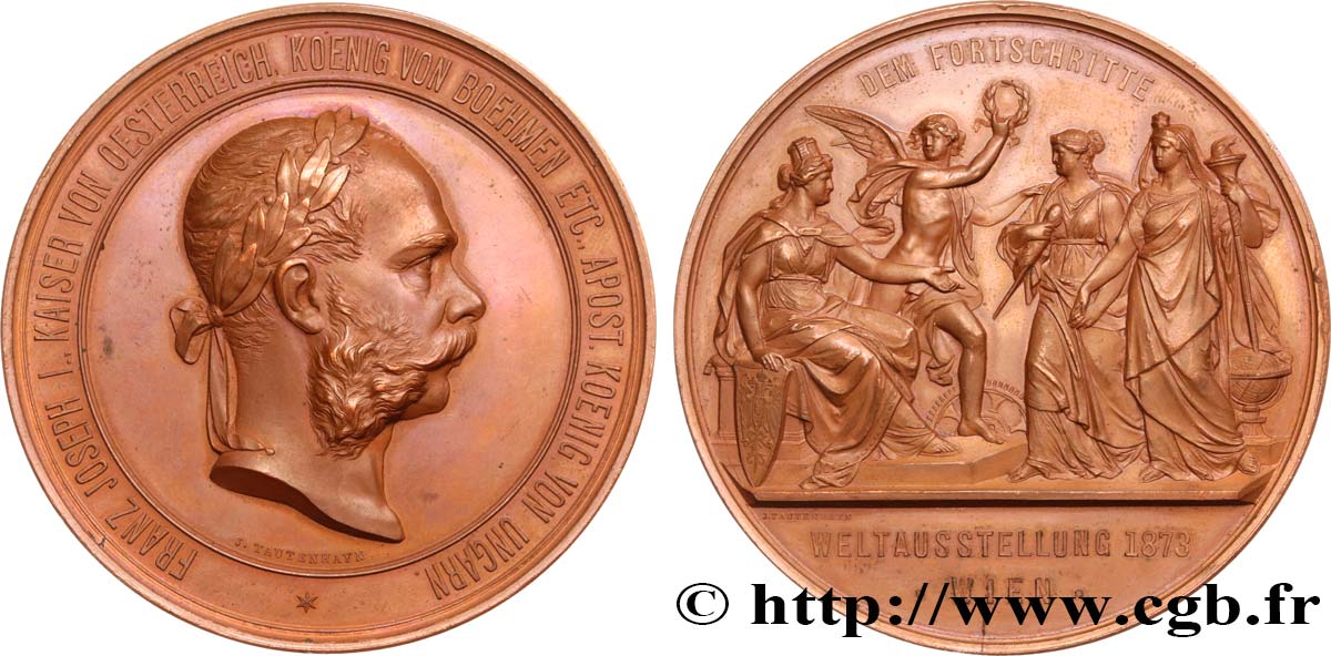 AUSTRIA - FRANZ-JOSEPH I Médaille, Exposition Universelle AU