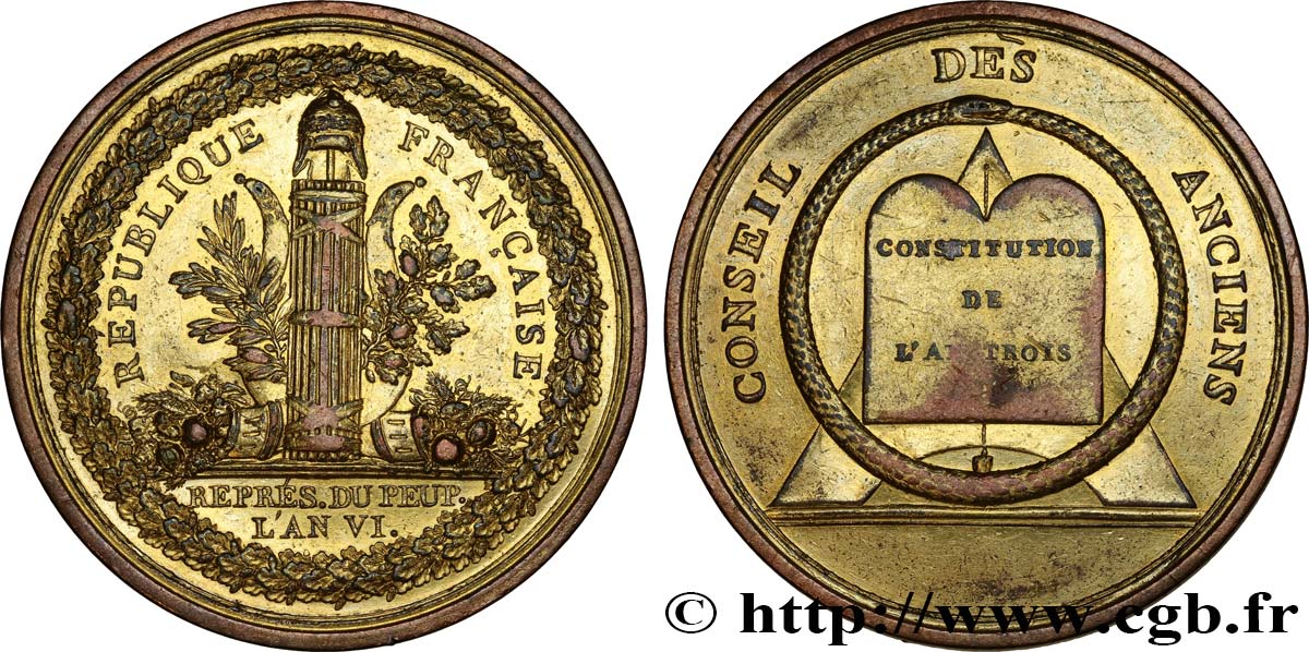 DIRECTOIRE Médaille, Conseil des Anciens XF