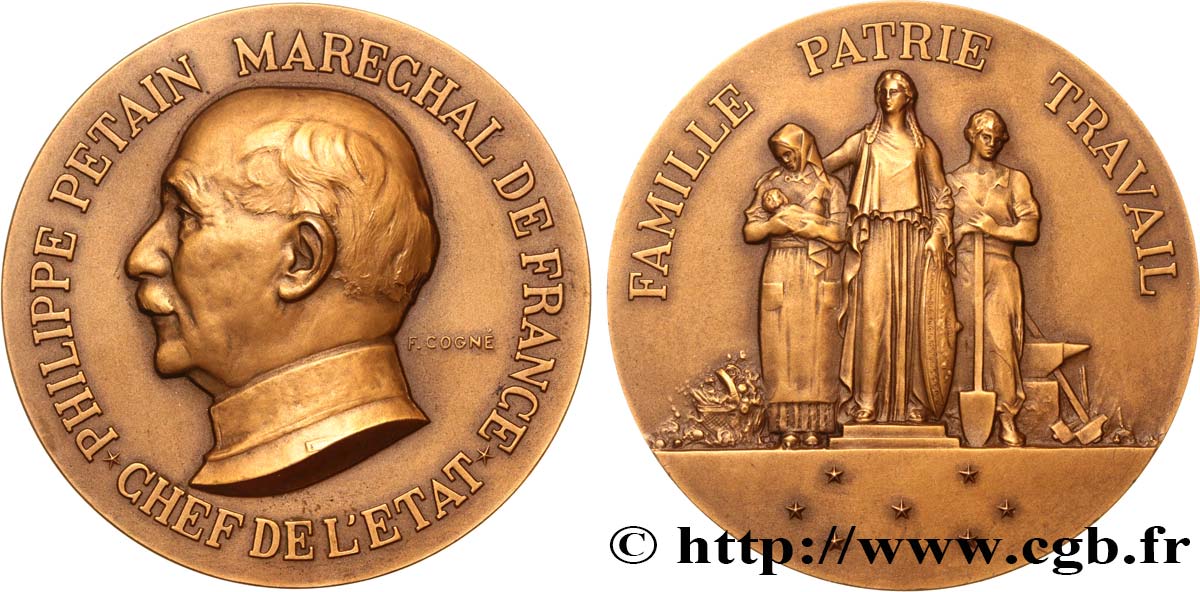 FRENCH STATE Médaille du Maréchal Pétain AU