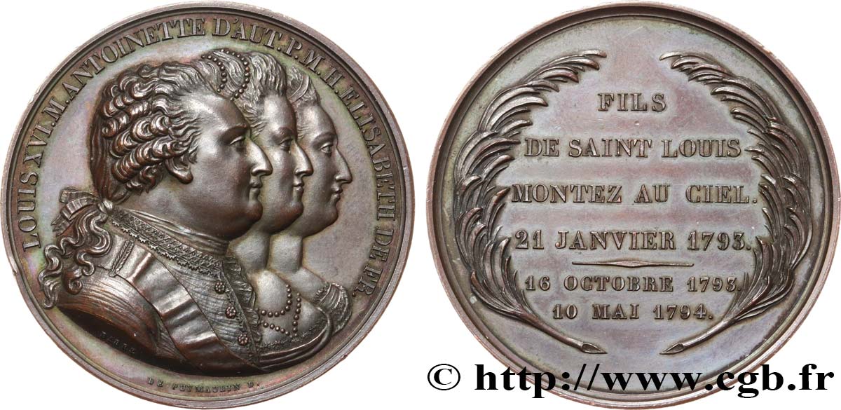 LOUIS XVI Médaille d’hommage à la famille royale AU