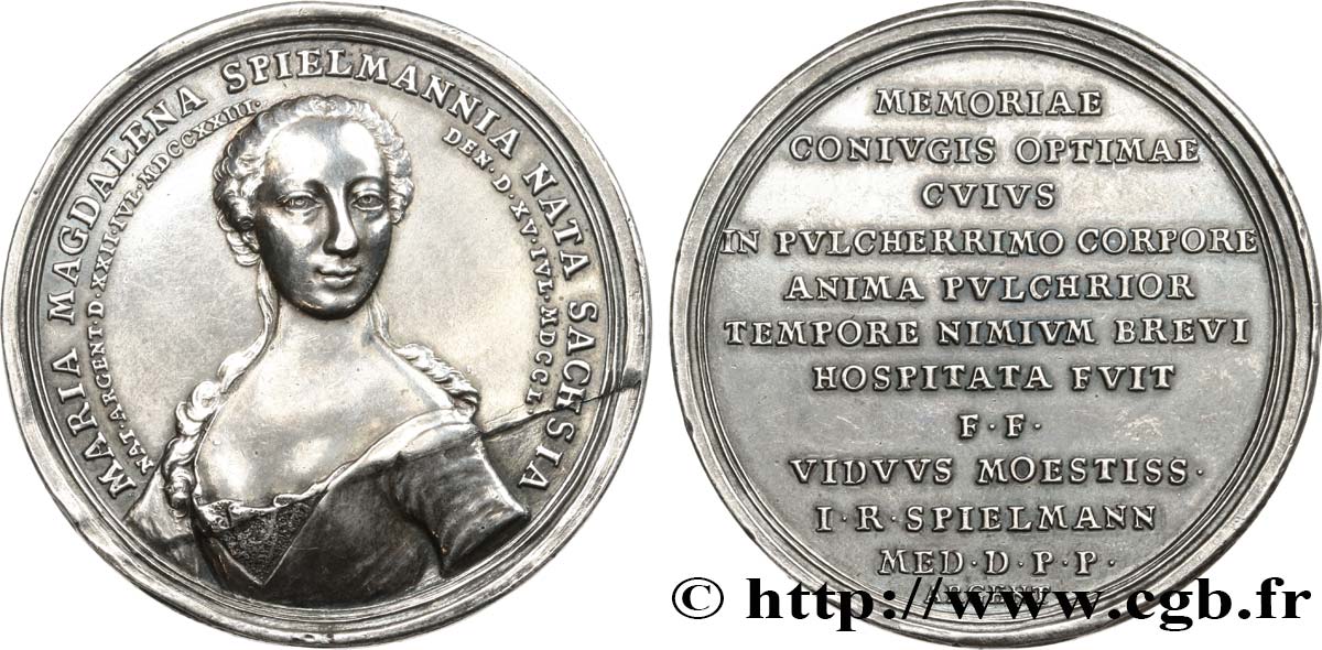 ALSACE - VILLE DE STRASBOURG Médaille, Marie-Madeleine Spielmann TTB