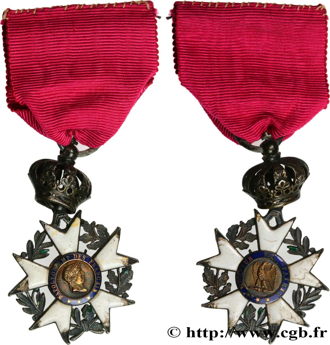 FIRST FRENCH EMPIRE. Napoléon Emperor bare head - Republican calendar Médaille, Chevalier de Légion d’honneur XF