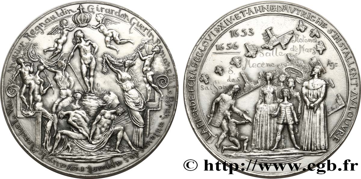 MONUMENTS ET HISTOIRE Médaille, les Appartements royaux de Louis XIV au Louvre SUP
