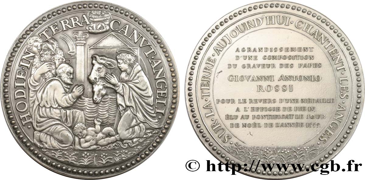 MÉDAILLES RELIGIEUSES Médaille, Agrandissement d’une médaille de Giovanni Antonio Rossi SUP