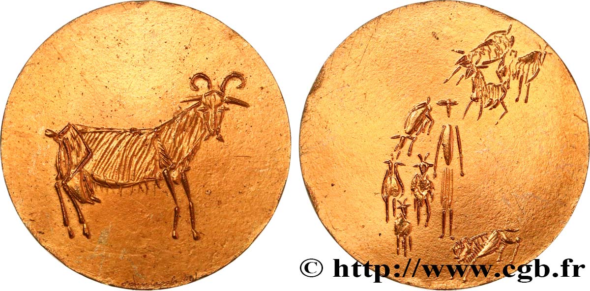 ANIMAUX Médaille animalière - Chèvre TTB+