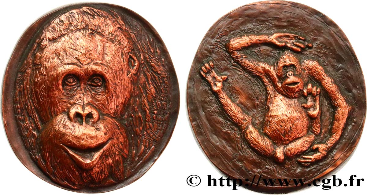 ANIMALS Médaille animalière - Orang-outan AU