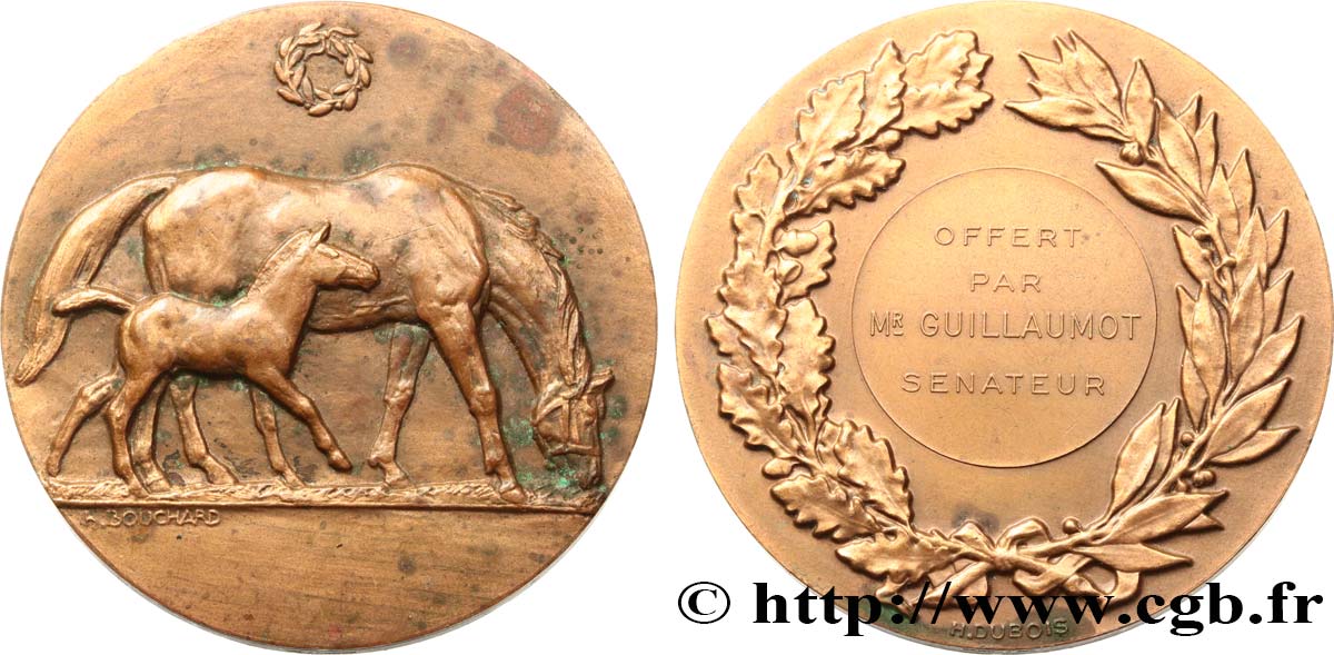 QUINTA REPUBBLICA FRANCESE Médaille de récompense, offert par un sénateur BB