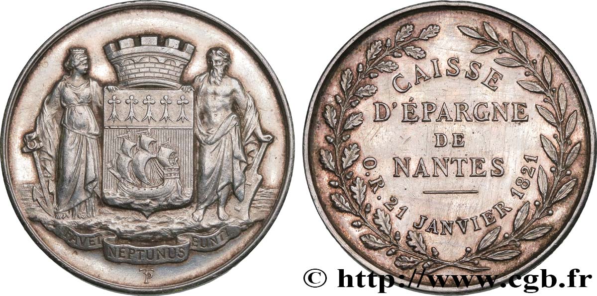 CAISSES D ÉPARGNE Nantes, poinçon corne AU