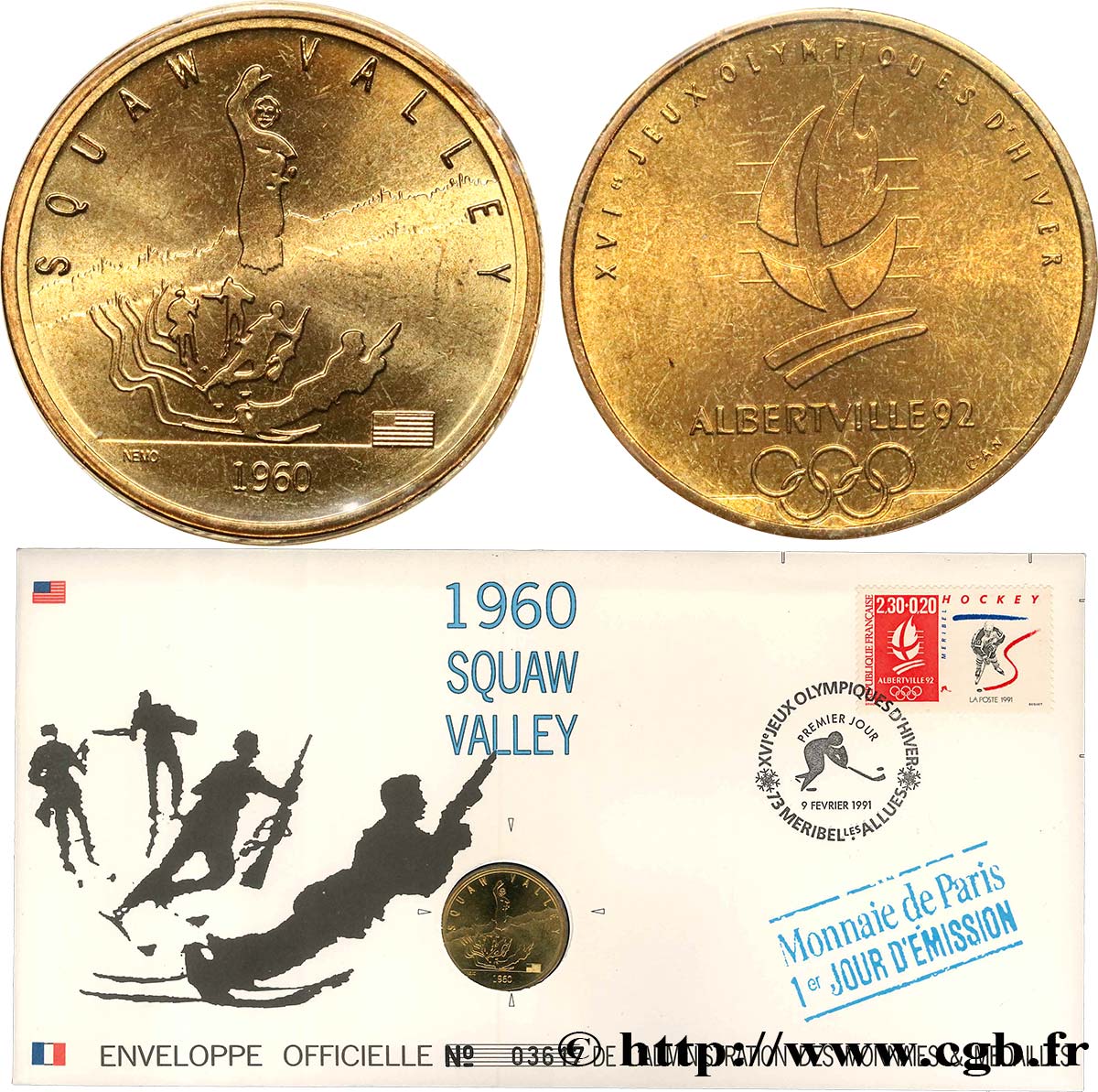 SPORTS Enveloppe “Timbre médaille” n°11 MS