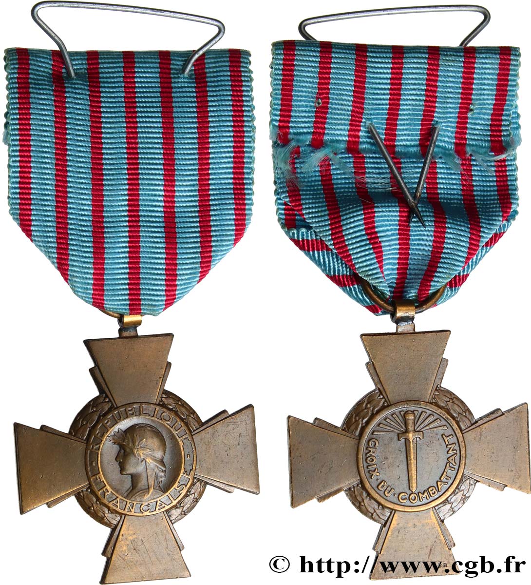 QUINTA REPUBBLICA FRANCESE Croix du combattant q.SPL