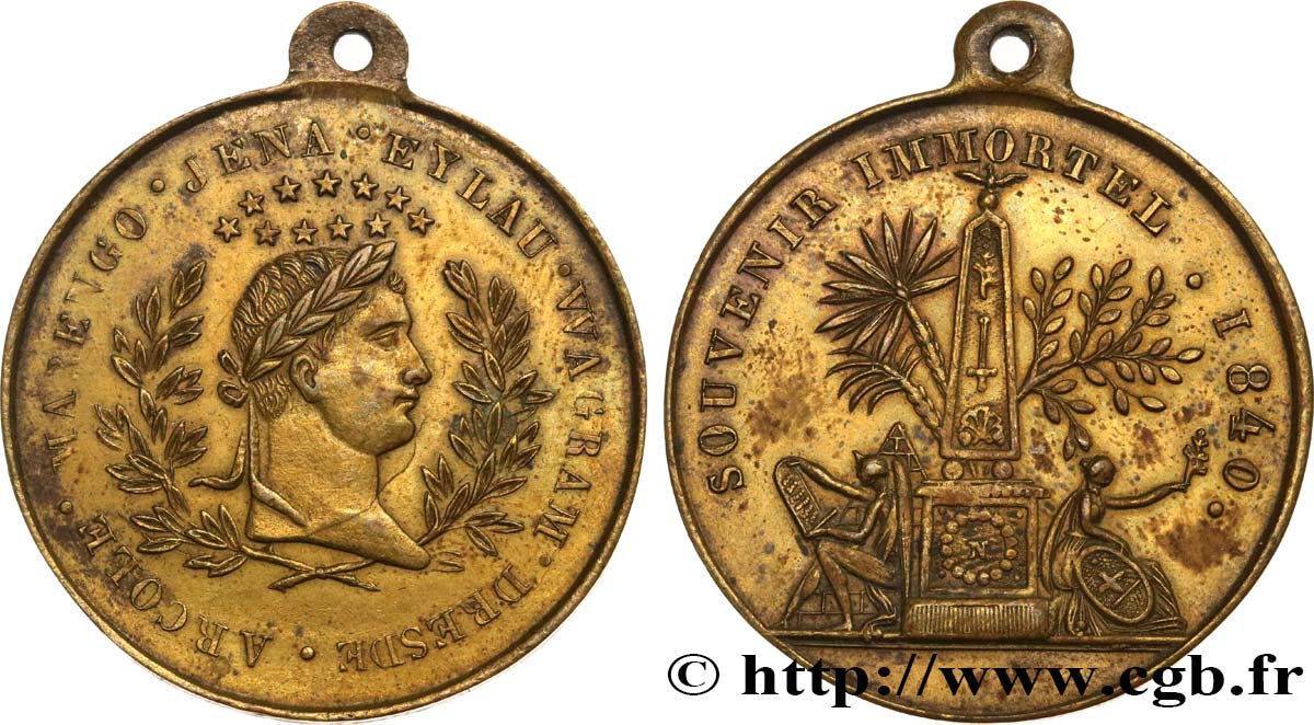 LUIGI FILIPPO I Médaille, souvenir napoléonien, à l’obélisque BB