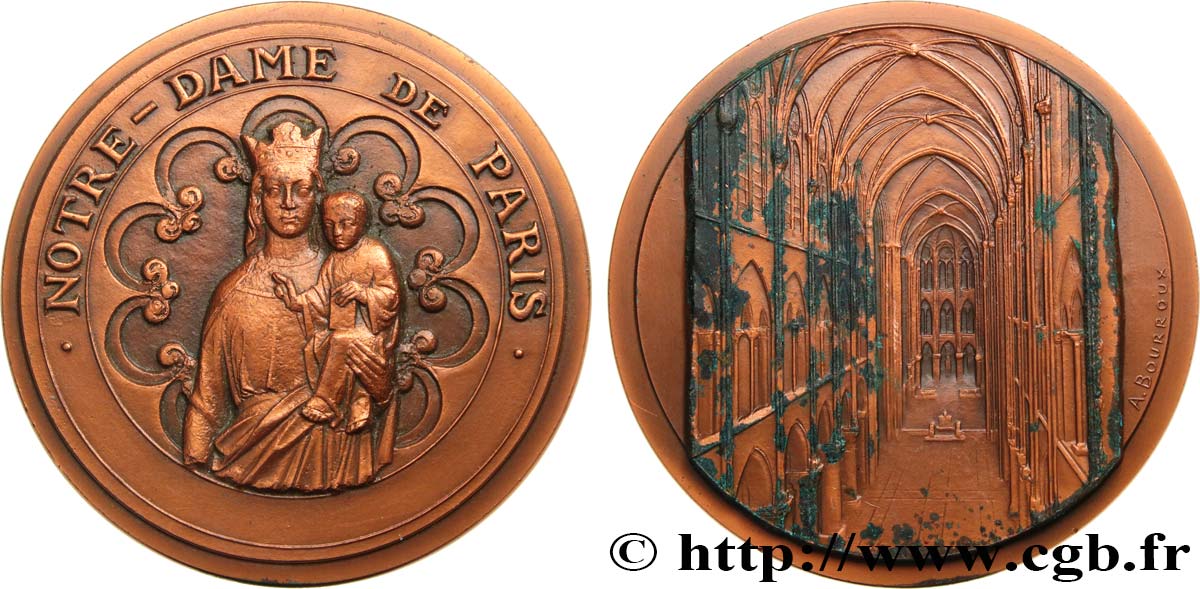 BUILDINGS AND HISTORY Médaille, Notre Dame de Paris q.SPL