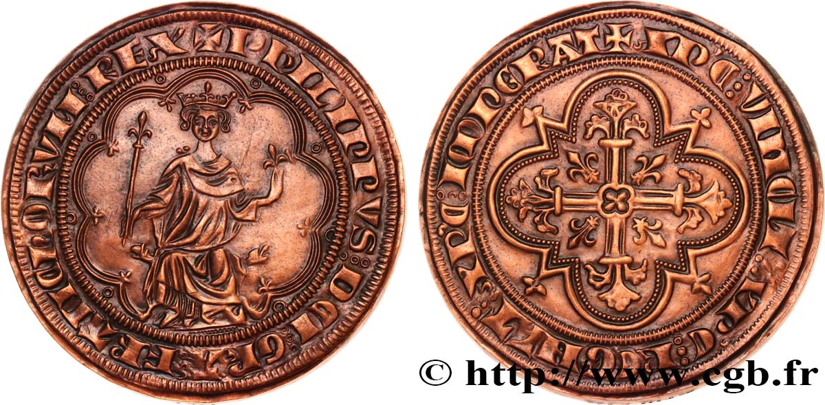 PHILIPP IV  THE FAIR  Médaille, reproduction de la Masse d or VZ