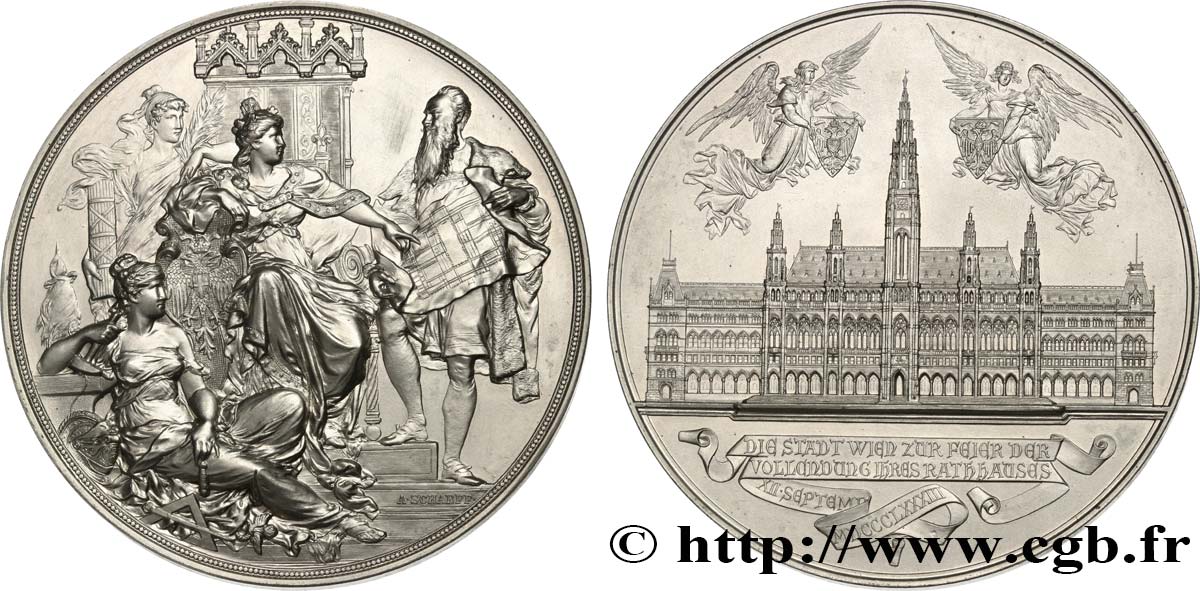 AUSTRIA - FRANZ-JOSEPH I Médaille, 200ème anniversaire de libération de Vienne des Turcs AU