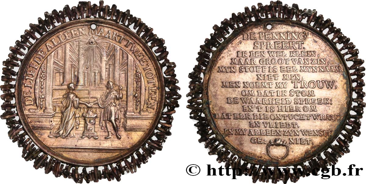 NETHERLANDS Médaille de mariage VF