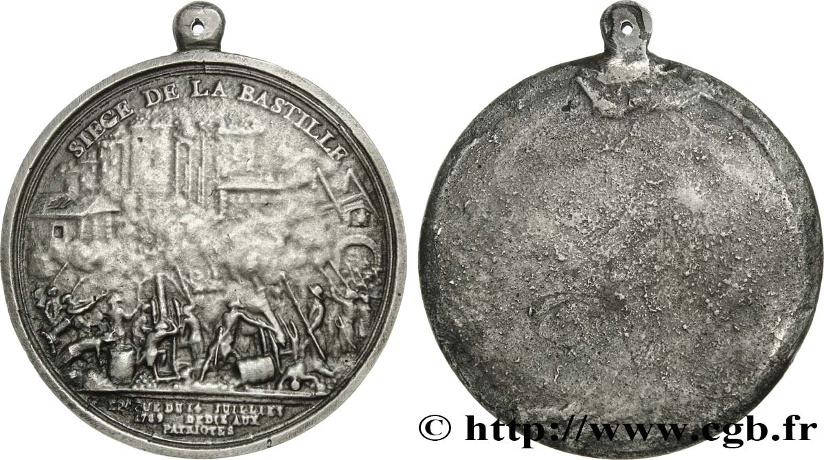 LOUIS XVI Médaille uniface, Siège de la Bastille VF