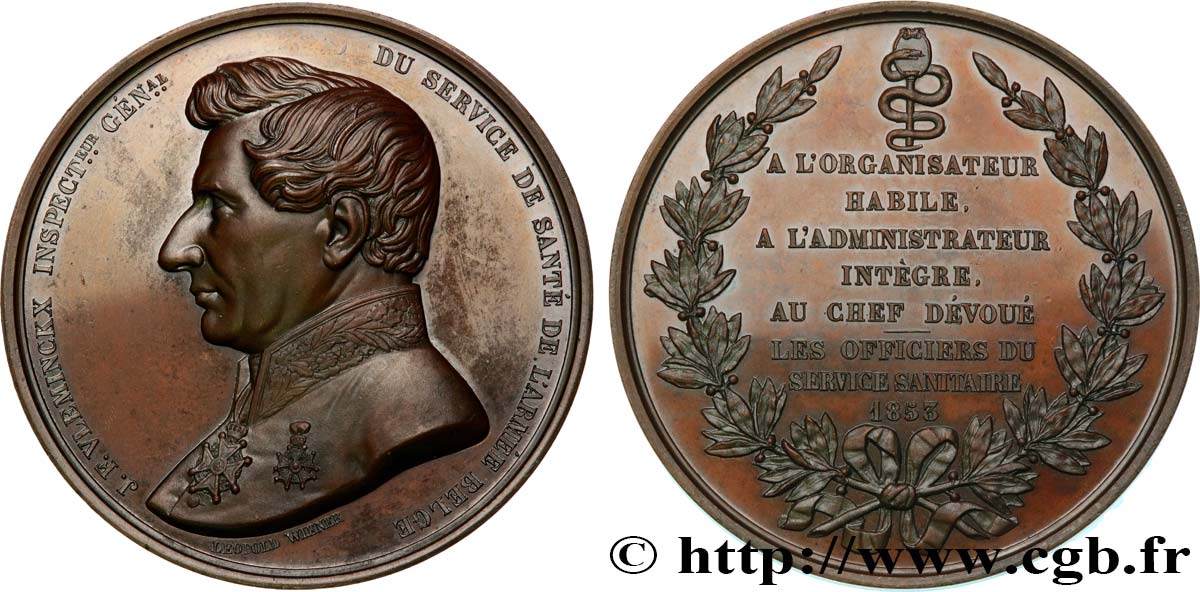 BELGIQUE - ROYAUME DE BELGIQUE - LÉOPOLD Ier Médaille, Jean-François Vleminckx VZ+