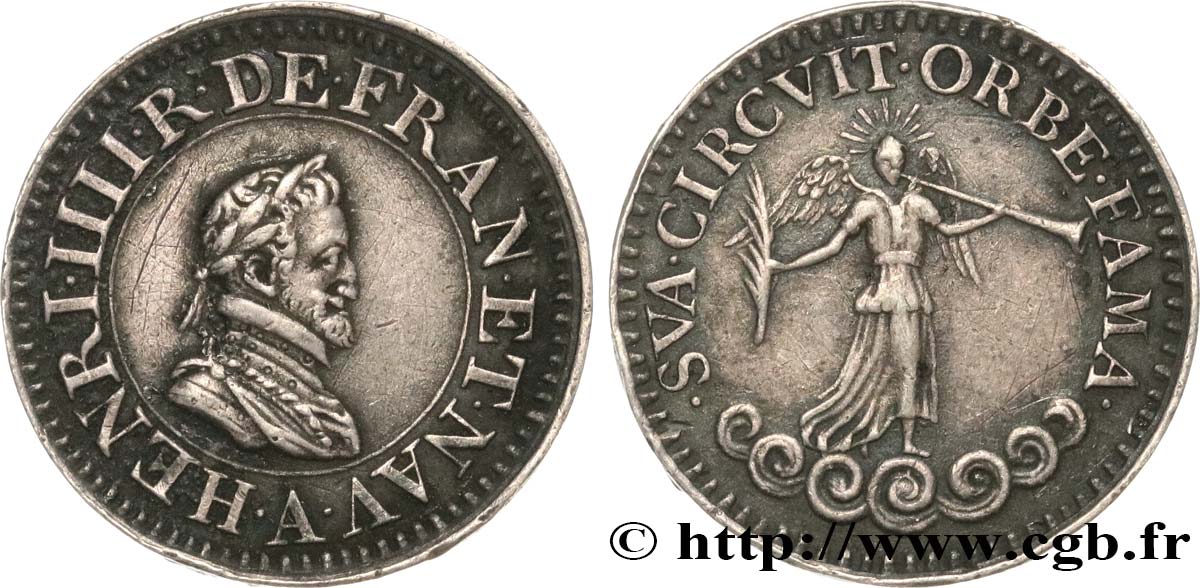 HENRI IV LE GRAND Jeton ou médaille frappé sous Louis XVIII TTB