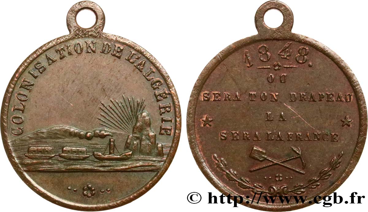 ALGERIA - LOUIS PHILIPPE Médaille, Colonisation de l’Algérie XF