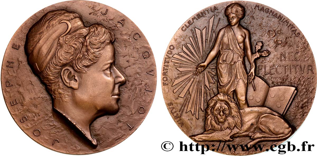 PERSONNAGES CÉLÈBRES Médaille, Josèphe Jacquiot SUP