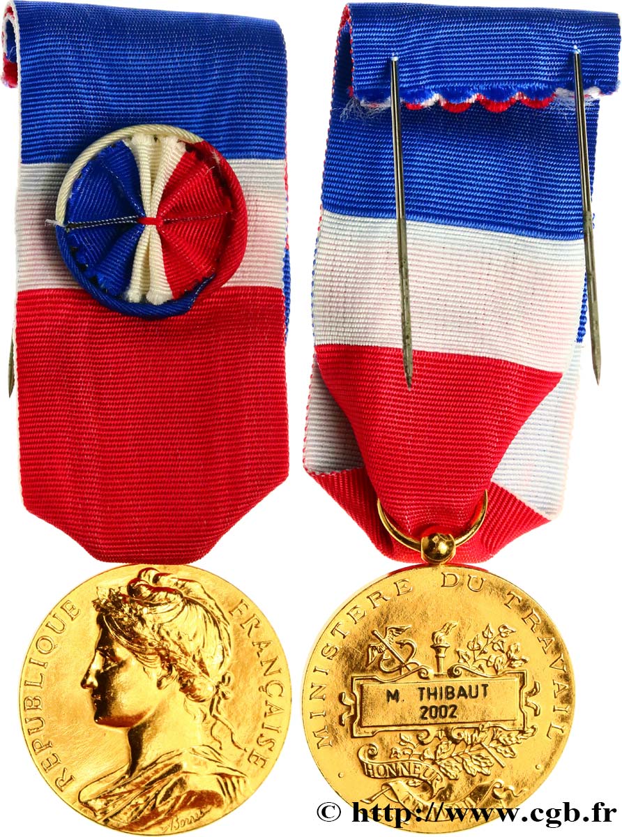 QUINTA REPUBBLICA FRANCESE Médaille d’honneur du travail, 30 ans SPL
