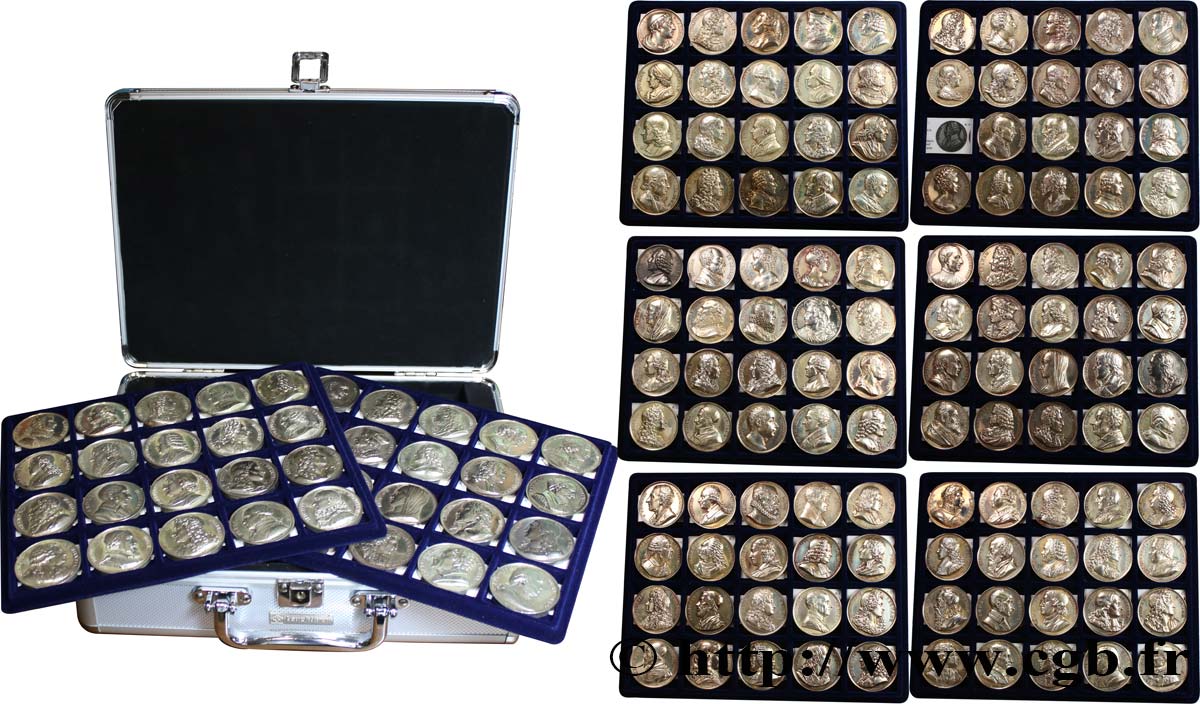 GALERIE MÉTALLIQUE DES GRANDS HOMMES FRANÇAIS Collection de 119 médailles BB