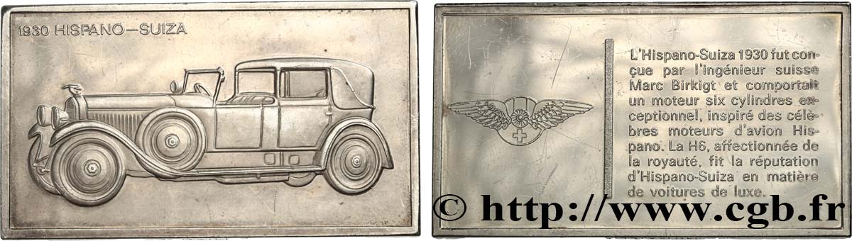 COLLECTION CARS - PILOTS AND INVENTIONS Plaque, L’Hispano-suiza XF