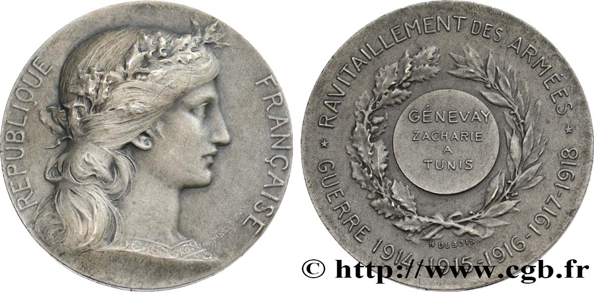 DRITTE FRANZOSISCHE REPUBLIK Médaille, Ravitaillement des armées fVZ