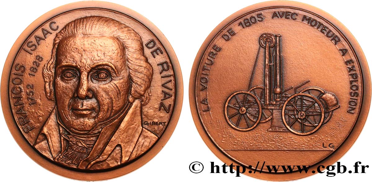 SCIENCES & SCIENTIFIQUES Médaille, François Isaac de Rivan, n°5 SUP