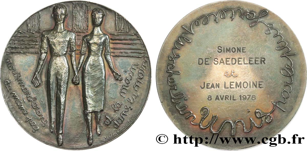 AMOUR ET MARIAGE Médaille de mariage TTB+