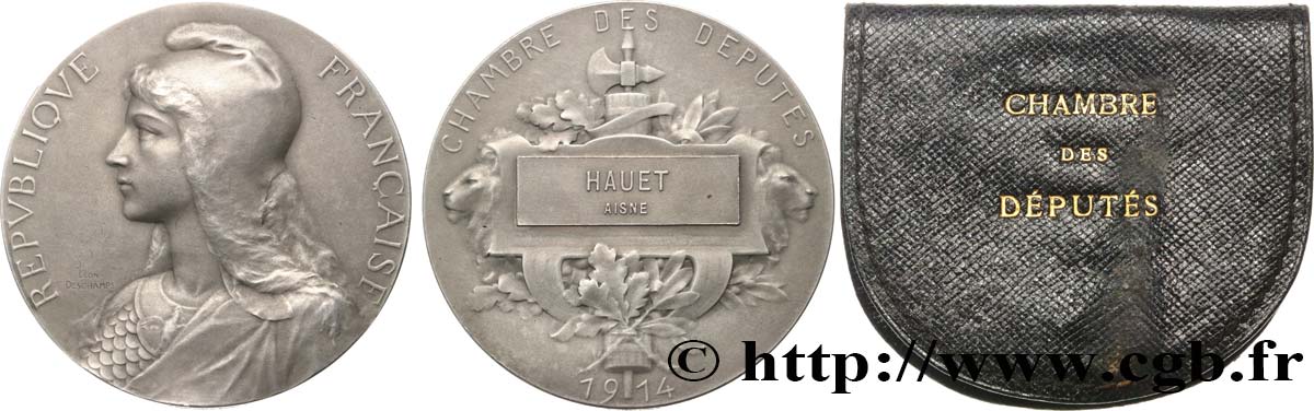 III REPUBLIC Médaille parlementaire, XIe législature, Albert Hauet AU