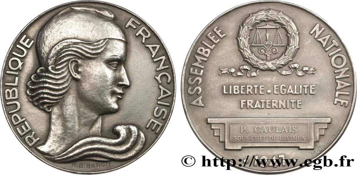 QUARTA REPUBBLICA FRANCESE Médaille parlementaire, Sous-chef de division SPL
