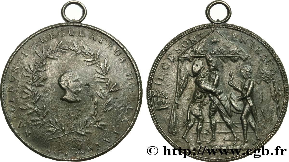 PREMIER EMPIRE Médaille, Napoléon Ier, régulateur de la Paix TTB