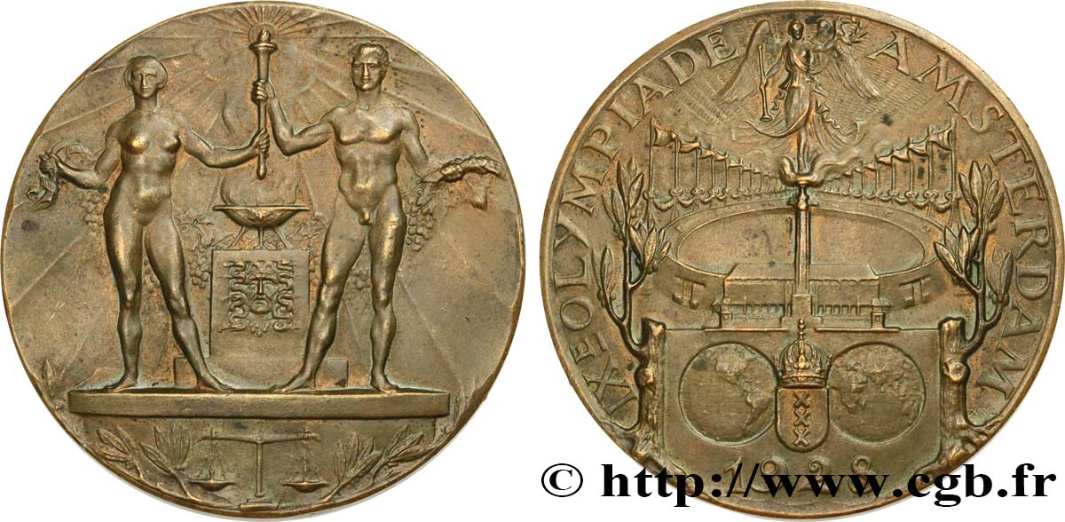 PAYS-BAS Médaille, IXe Olympiade d’Amsterdam TTB