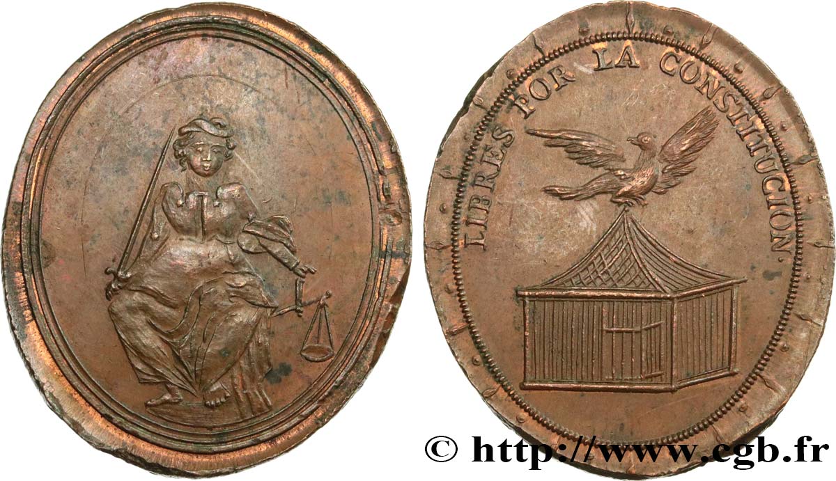 BOLIVIEN Médaille, Libres por la Constitucion SS