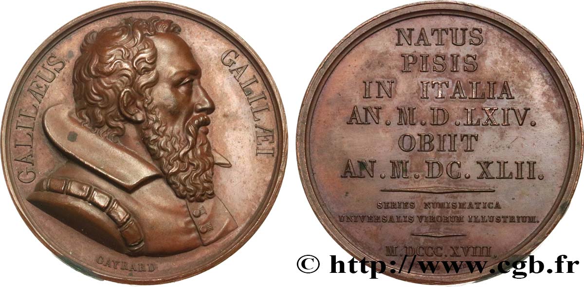 NUMISMATIC SERIES OF ILLUSTROUS MEN Médaille, Galilée AU