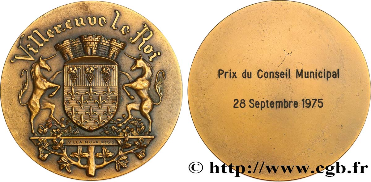 QUINTA REPUBLICA FRANCESA Médaille, Prix du Conseil Municipal EBC