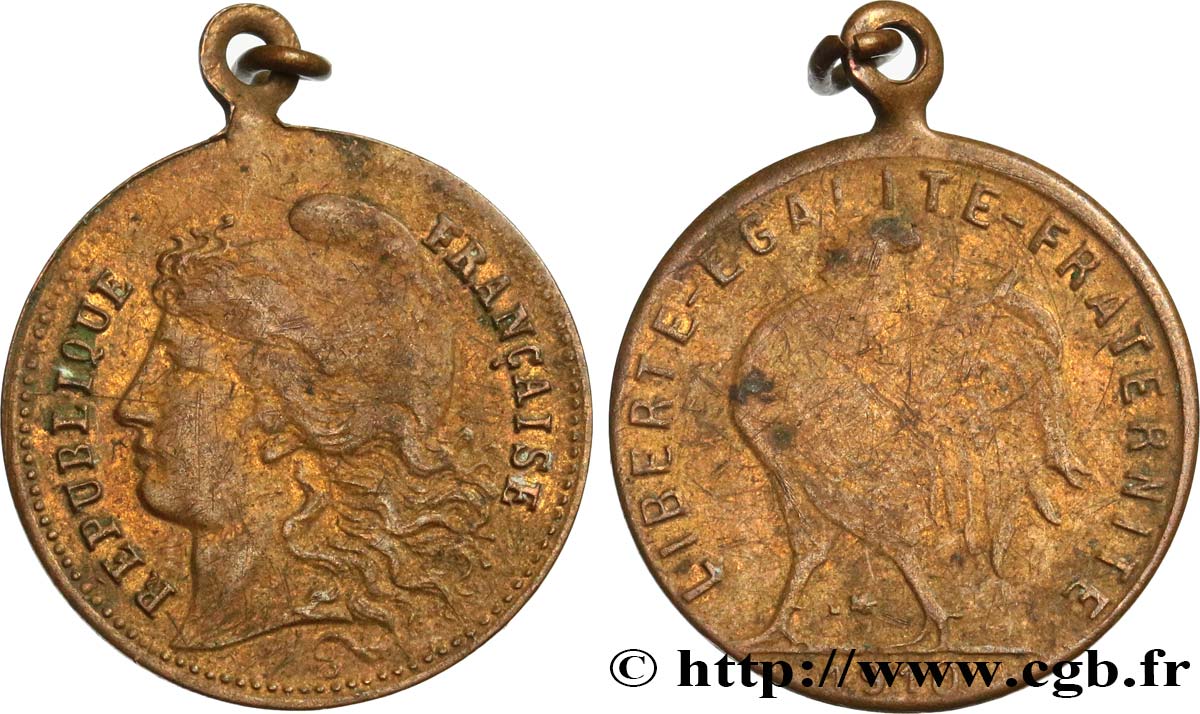 TROISIÈME RÉPUBLIQUE Médaille, Coq Marianne TB+