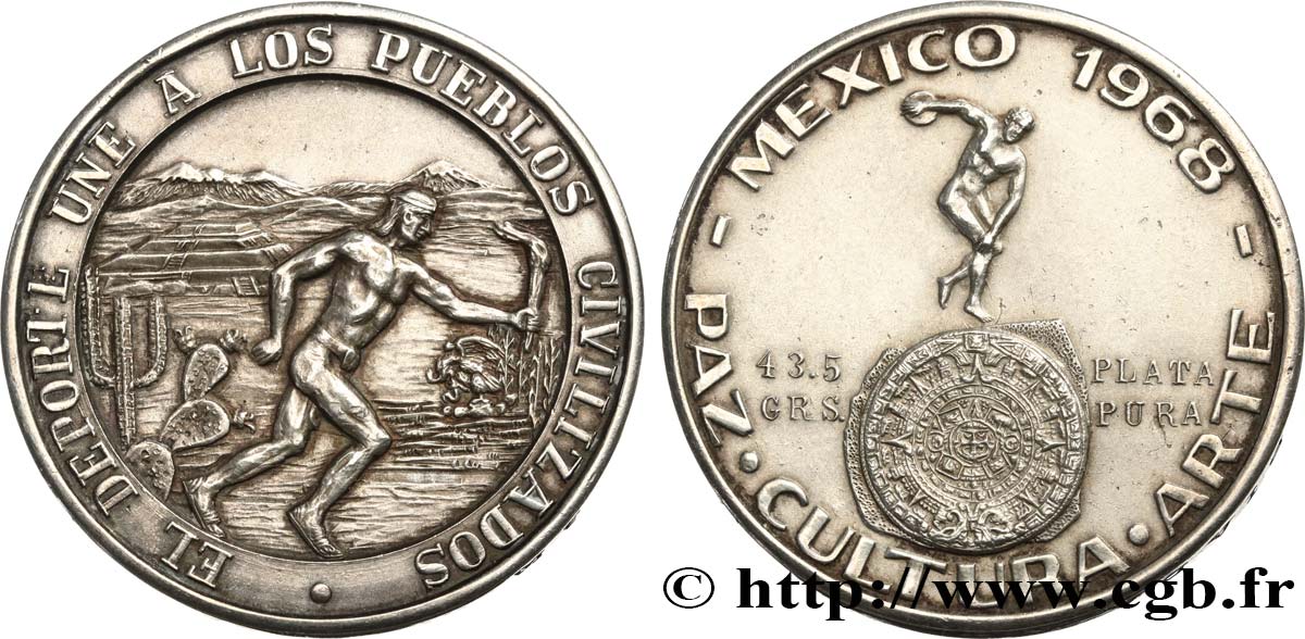 MEXICO Médaille, Union des peuples autour du sport AU
