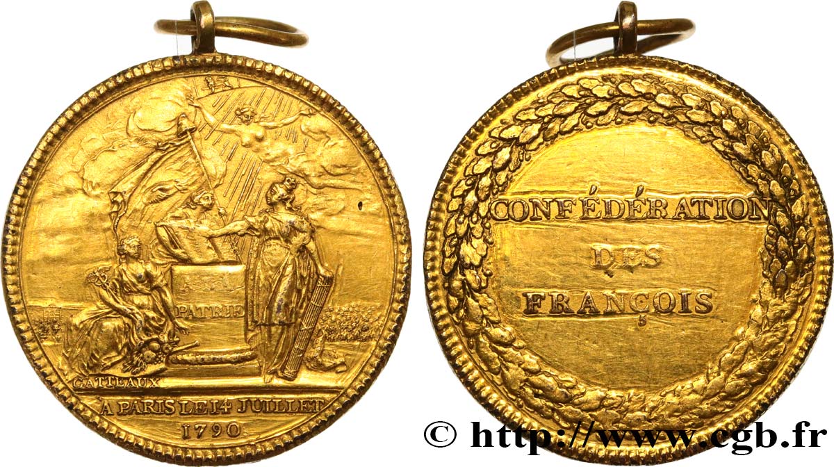 FRENCH CONSTITUTION Médaille, confédération des François MBC