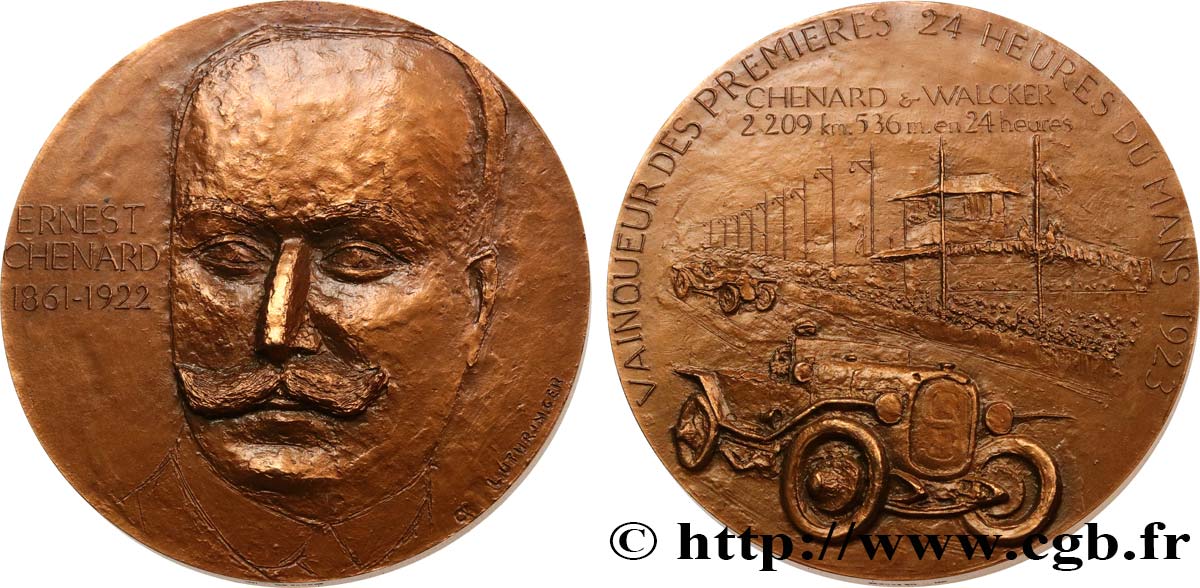 VARIOUS CHARACTERS Médaille, Ernest Chenard AU