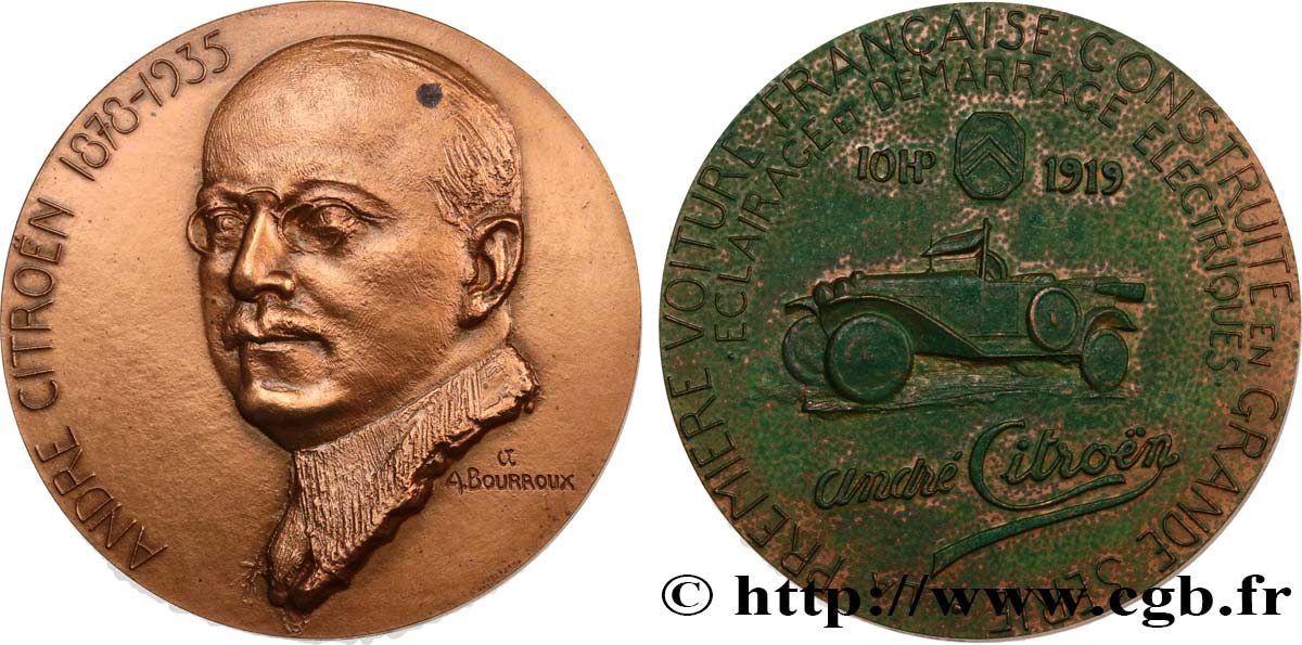 VARIOUS CHARACTERS Médaille, André Citroën fVZ