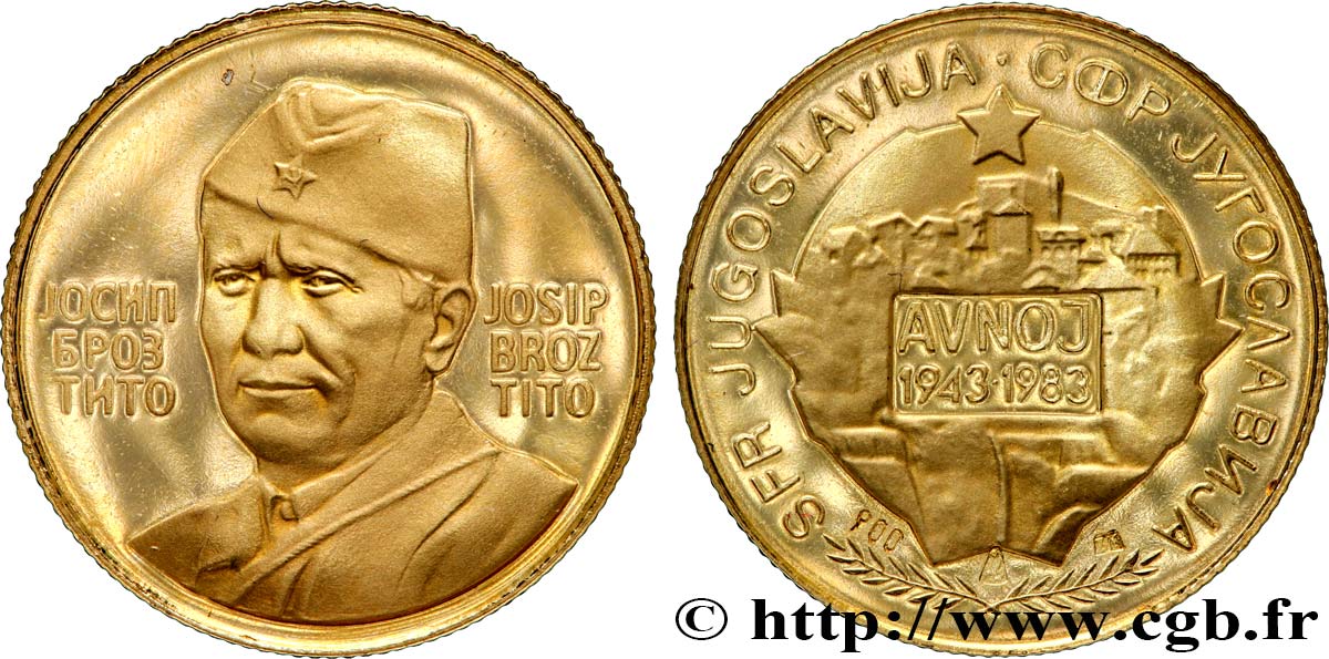 YUGOSLAVIA Médaille, Josip Broz Tito AU