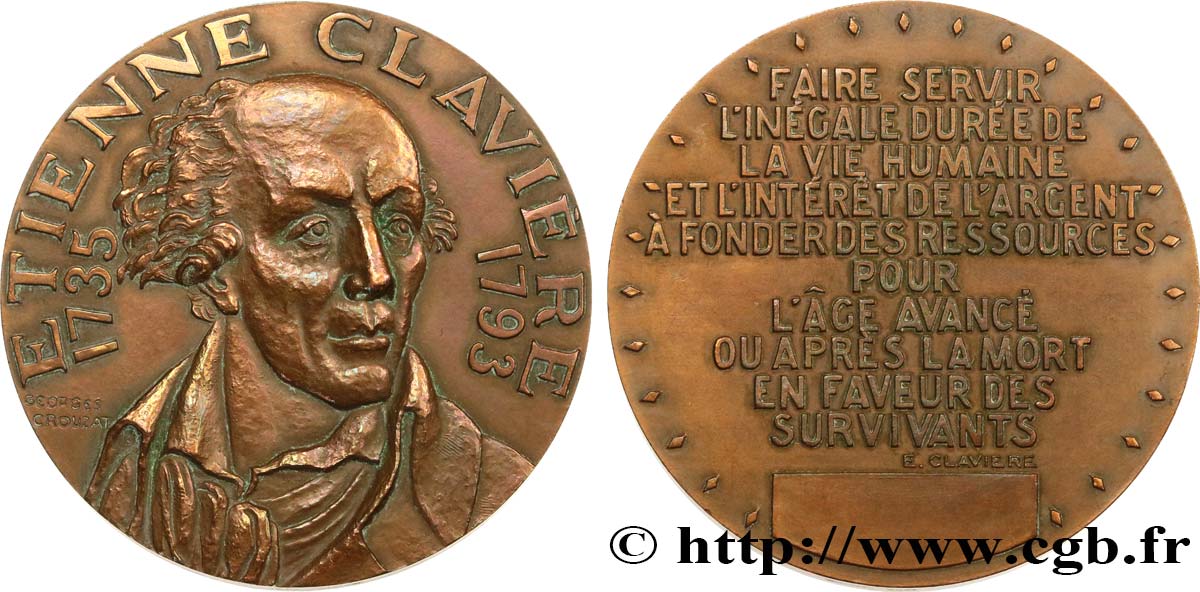 VARIOUS CHARACTERS Médaille, Étienne Clavière AU