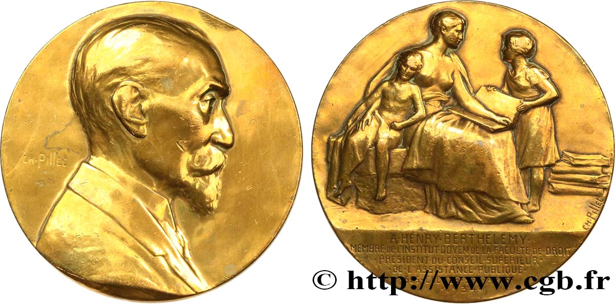 TROISIÈME RÉPUBLIQUE Médaille, Henry Berthélémy TB+