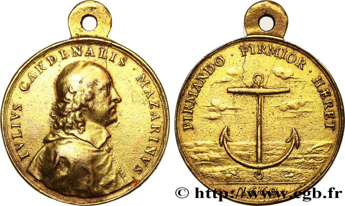 LOUIS XIV LE GRAND OU LE ROI SOLEIL Médaille, Devise de Mazarin TB+