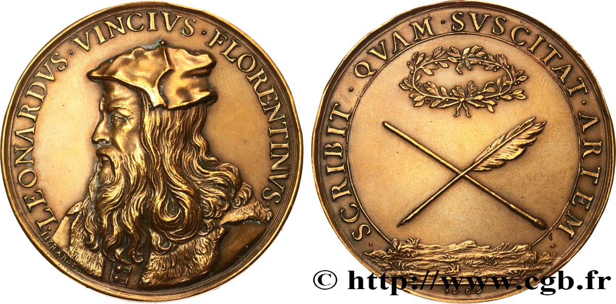 MÉDECINE - SOCIÉTÉS MÉDICALES Médaille, Léonard de Vinci, refrappe MBC