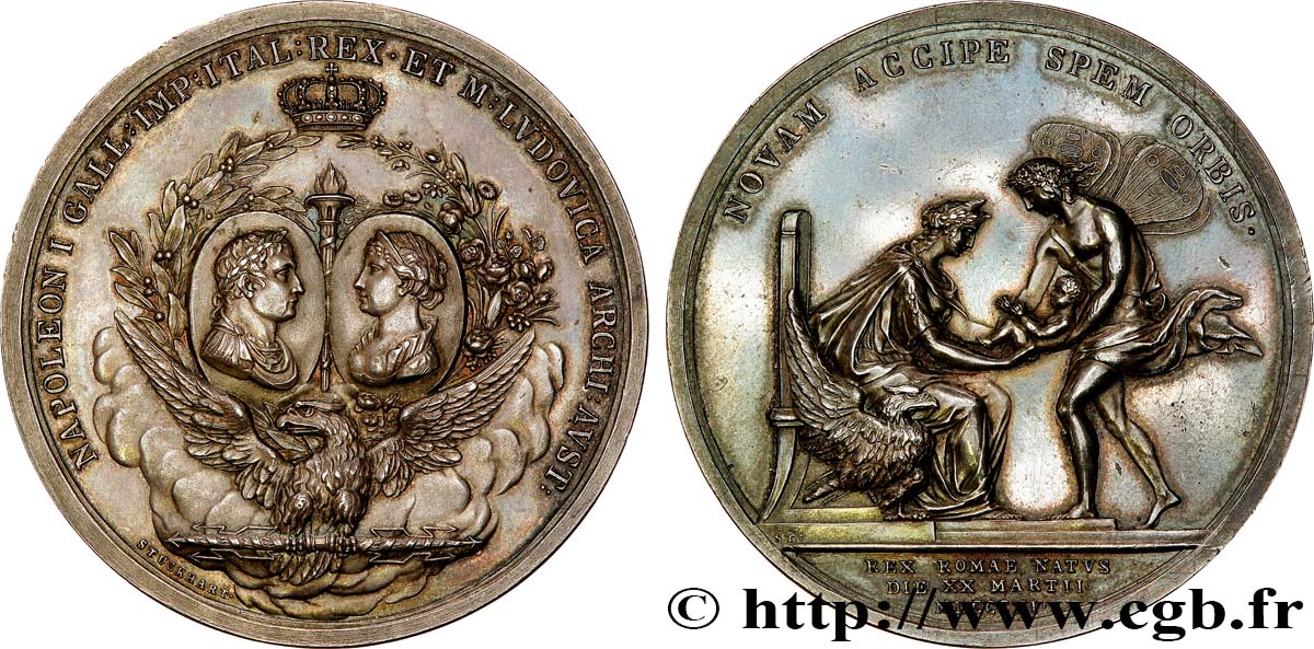 PREMIER EMPIRE Médaille, Naissance du Roi de Rome TTB+