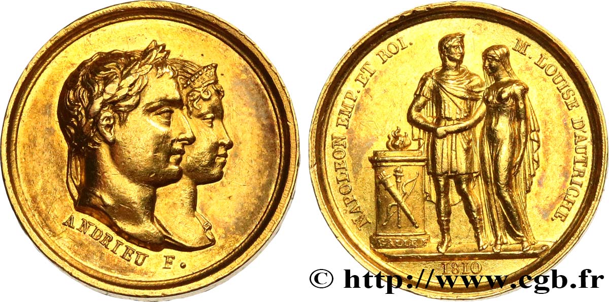PRIMER IMPERIO Médaille, Mariage de Napoléon Ier et de Marie-Louise MBC+